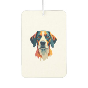 Vintage Colorful Dog Portrait Pop Art Style Pet Il Car Air Freshener