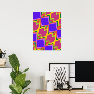 Vintage COlorful pattern abstract Poster