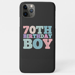 Vintage colors Distressed 70th birthday boy iPhone 11 Pro Max Case