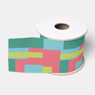 Vintage Colors Tribal Cross Design/Set 1 Grosgrain Ribbon