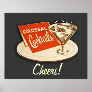 Vintage 'Colossal Cocktails' Poster