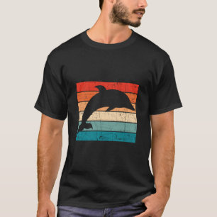 Vintage Colour Animal Lover Dolphin T-Shirt