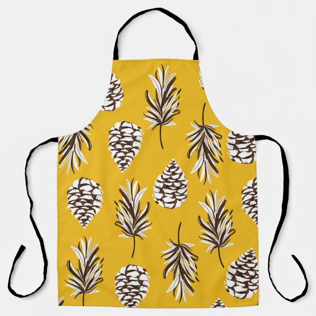 Vintage Colour Autumn Nature Elements Apron (Front)