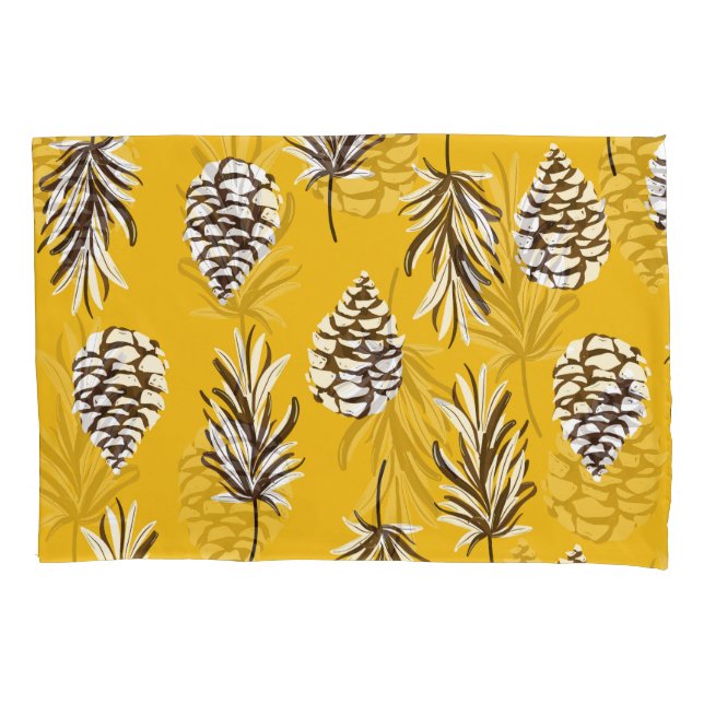 Vintage Colour Autumn Nature Elements Pillowcase (Front)