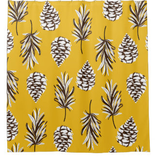 Vintage Colour Autumn Nature Elements Shower Curtain