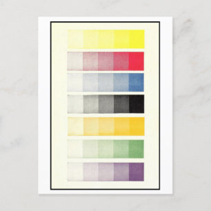Vintage Colour Mixing Guide Postcard
