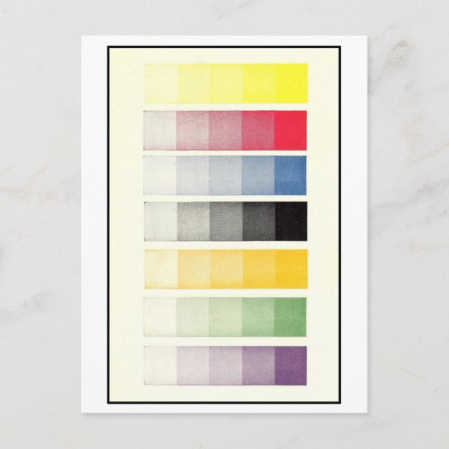 Vintage Colour Mixing Guide Postcard (Front)