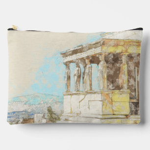 Vintage colour sketch postcard of Athens greece Accessory Pouch