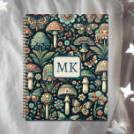 Vintage Coloured Butterflies, Mushrooms and Foliag Planner<br><div class="desc">A pretty monogrammed Planner  for your appointments,  dates,  birthday and note taking needs! An ai illustration in a watercolor style cottage core mushrooms,  flowers,  butterflies and foliage.</div>
