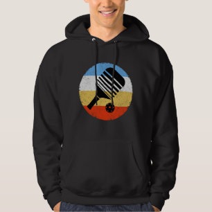 Vintage Coloured Retro Pickleball Hoodie