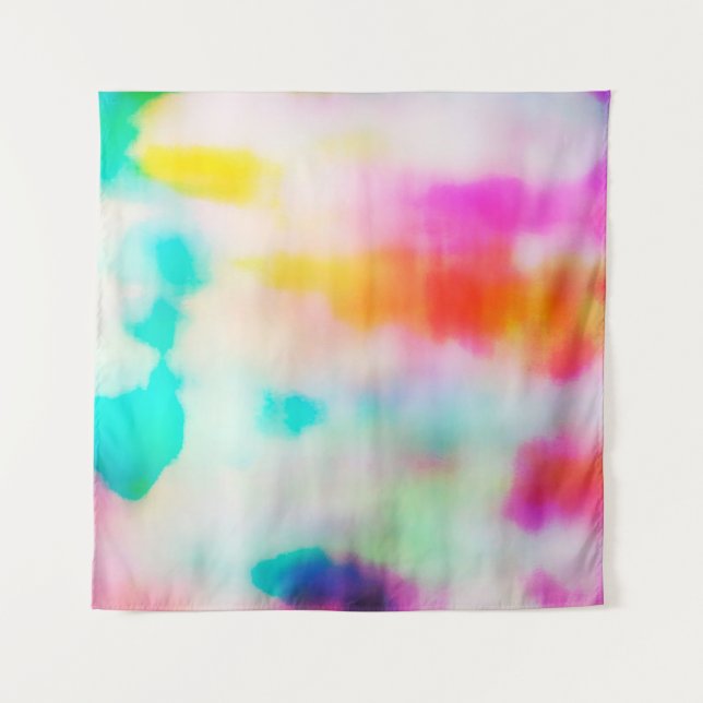 Vintage colourful abstract illustration background tapestry (Front)