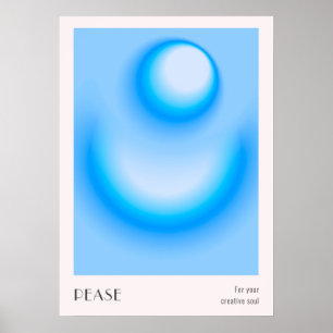 Vintage Colourful Aura Effect Gradient Poster