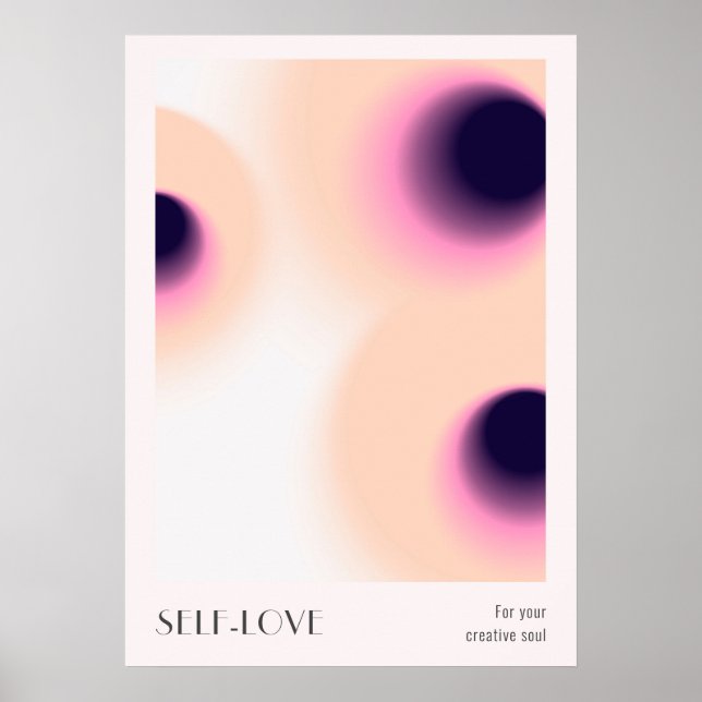 Vintage Colourful Aura Effect Gradient Poster (Front)