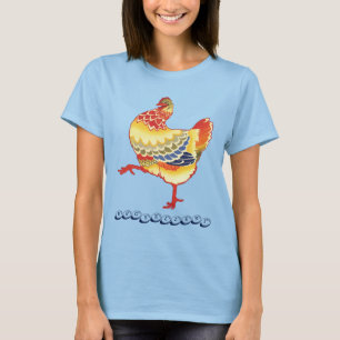 Vintage Colourful Barnyard Chicken, Eggsellent T-Shirt