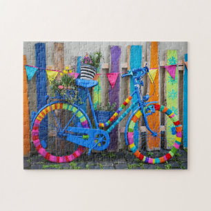 Vintage Colourful Bicycle Jigsaw Puzzle