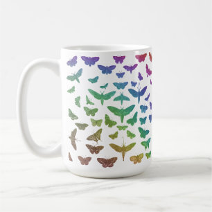 Vintage colourful butterflies moths insects  coffee mug