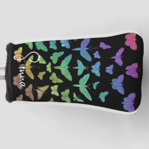 Vintage colourful butterflies moths insects  golf head cover