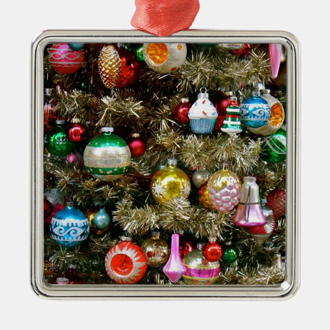 Vintage Colourful Christmas Ornaments (Front)