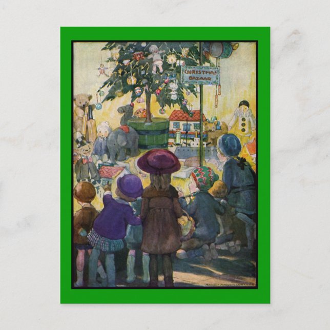 Vintage colourful Christmas postcards (Front)