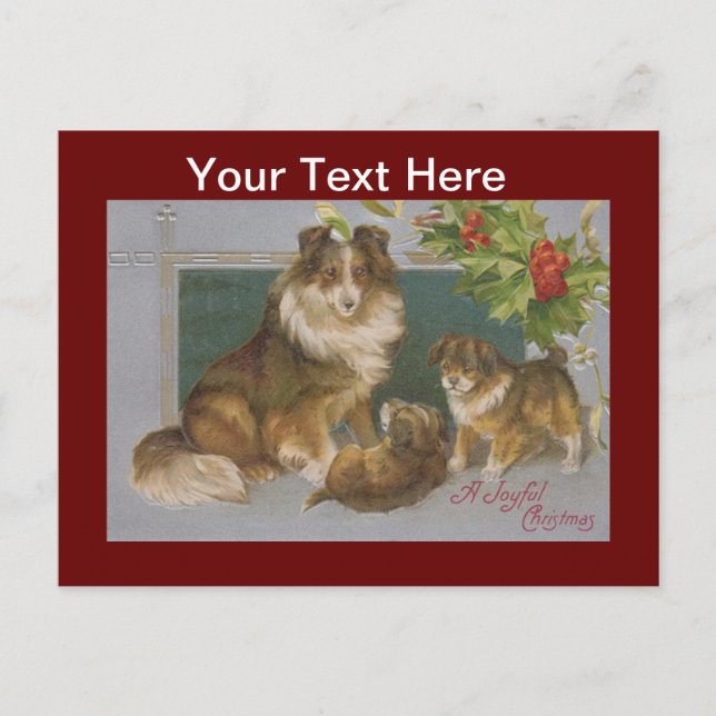 Vintage colourful Christmas postcards (Front)