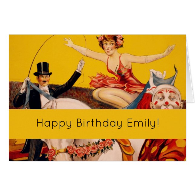 Vintage Colourful Circus Performer Poster (Front Horizontal)