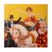 Vintage Colourful Circus Performer Poster