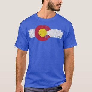 Vintage Colourful Colorado Flag T-Shirt