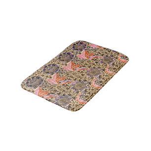 Vintage Colourful Decorative Floral Pattern Bath Mat