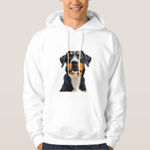 Vintage Colourful Dog Portrait Illustration Retro  Hoodie