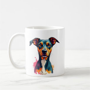Vintage Colourful Dog Portrait Pop Art Illustratio Coffee Mug
