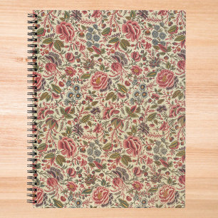 Vintage Colourful Floral Print Notebook