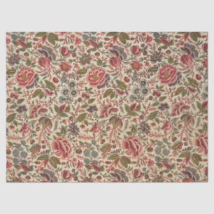 Vintage Colourful Floral Print Tissue Paper