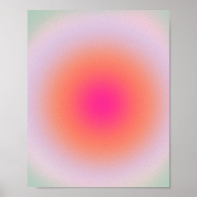 Vintage Colourful Gradient Poster (Front)