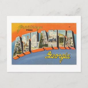 Vintage Colourful Greetings From Atlanta Georgia Postcard