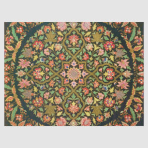 Vintage Colourful Indian Floral Embroidery Print Tissue Paper