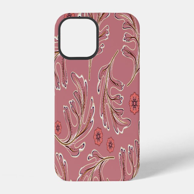 Vintage Colourful Leaves Seamless Pattern iPhone Case (Back)