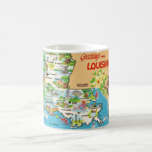 Vintage Colourful Louisiana Mug