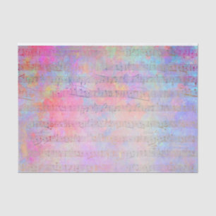 Vintage colourful music sheet tissue paper