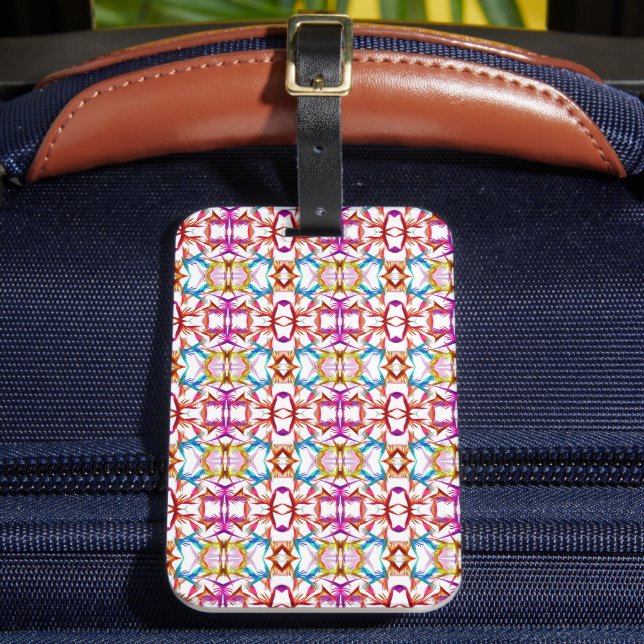 Vintage Colourful Pattern  Luggage Tag (Front Insitu 2)