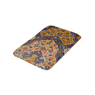 Vintage Colourful Persian Floral Art Bath Mat