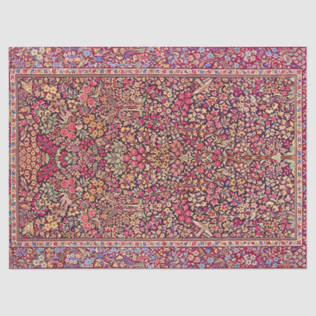 Vintage Colourful Persian Rug Pattern Tissue Paper (Front)