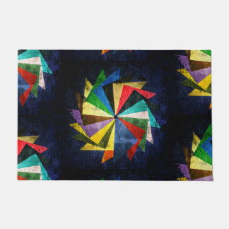 Vintage Colourful Pinwheel Doormat