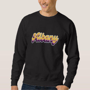 Vintage Colourful Retro 70s 80s Albany City State Sweatshirt