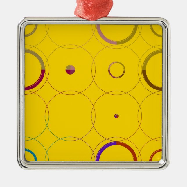 Vintage Colourful Retro Pop Art Ornaments (Front)