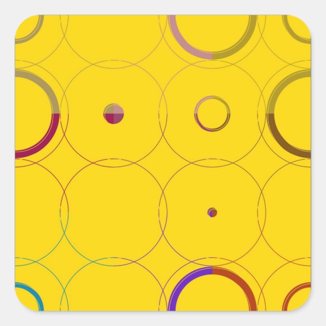 Vintage Colourful Retro Pop Art Stickers (Front)