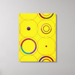 Vintage Colourful Retro Pop Art Wrapped Canvas