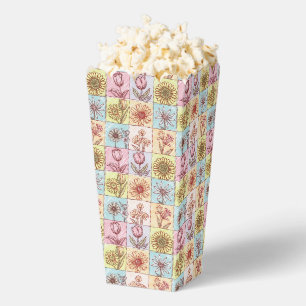 Vintage Colourful trendy Flowers pattern Birthday  Favour Box