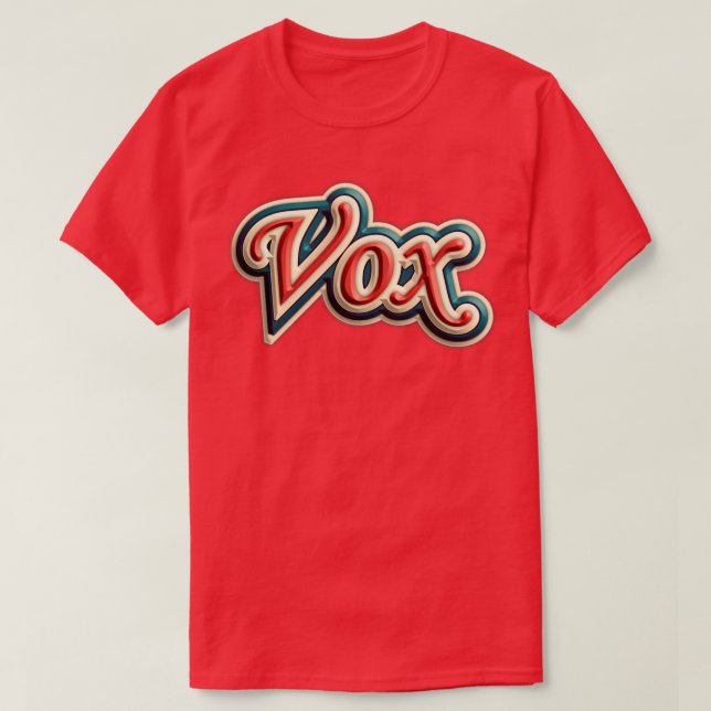 Vintage Colourful Vox 1 T-Shirt (Design Front)