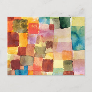Vintage Colourful Watercolor Geometric Abstract  Postcard