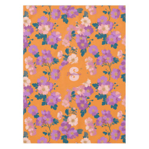 Vintage Colourful Wild Roses Pattern Tablecloth